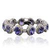 Image 3 : 14KT White Gold 24.72ctw Tanzanite and Diamond Bracelet
