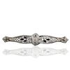 Image 3 : 10KT White Gold 0.12ctw Sapphire and Diamond Pin