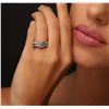 Image 2 : 14KT White Gold 1.11ctw Diamond Ring Wedding Set