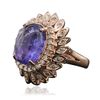 Image 4 : 14KT Rose Gold 8.53ct Tanzanite and Diamond Ring