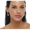 Image 2 : 14KT Yellow Gold 5.76ctw Ruby and Diamond Earrings