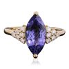 Image 1 : 14KT Yellow Gold 2.78ct Tanzanite and Diamond Ring