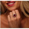 Image 2 : 14KT White Gold 10.00ct Ruby and Diamond Ring