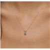 Image 5 : 14KT Yellow Gold 0.72ctw Diamond Pendant With Chain