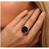 Image 5 : 14KT Yellow Gold 12.94ct Amethyst and Diamond Ring