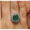 Image 5 : 14KT White Gold 7.01ct Emerald and Diamond Ring