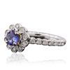 Image 2 : 14KT White Gold 0.54ct Tanzanite and Diamond Ring