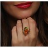Image 6 : 14KT Yellow Gold 8.94ct Opal and Diamond Ring