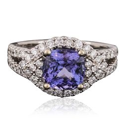 18KT White Gold 2.55ct Tanzanite and Diamond Ring