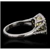 Image 8 : Platinum and 18KT Yellow Gold EGL Certified 3.57ctw Diamond Ring