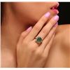 Image 1 : 14KT Yellow Gold 3.26ct Emerald and Diamond Ring