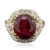 Image 3 : 14KT Yellow Gold 9.05ct Ruby and Diamond Ring