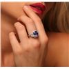 Image 2 : 14KT White Gold 3.85ct Tanzanite and Diamond Ring