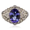 Image 1 : 14KT White Gold 3.38ct Tanzanite and Diamond Ring