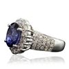 Image 2 : 14KT White Gold 4.79ct Sapphire and Diamond Ring