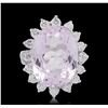 Image 3 : 14KT White Gold 13.66ct Kunzite and Diamond Ring