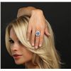 Image 3 : 18KT White Gold GRS Certified 9.57ct Sapphire and Diamond Ring