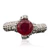 Image 3 : 14KT White Gold 1.63ct Ruby and Diamond Ring