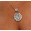Image 5 : 14KT Two-Tone Gold 4.80ctw Diamond Pendant With Chain