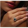 Image 5 : 14KT White Gold 1.02ct Sapphire and Diamond Ring