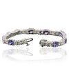 Image 6 : 14KT White Gold 5.20ctw Tanzanite and Diamond Bracelet