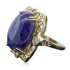 Image 4 : 14KT Yellow Gold 23.25ct Tanzanite and Diamond Ring