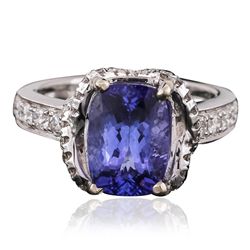 18KT White Gold 3.06ct Tanzanite and Diamond Ring