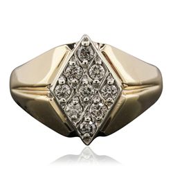 14KT Yellow Gold 0.31ctw Diamond Ring