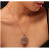 Image 1 : 14KT Rose Gold 2.14ctw Diamond Pendant With Chain