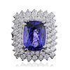 Image 3 : 14KT White Gold 6.10ct Tanzanite and Diamond Ring