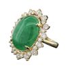 Image 4 : 14KT Yellow Gold 13.91ct Jadeite and Diamond Ring