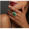 Image 5 : 14KT Yellow Gold 13.91ct Jadeite and Diamond Ring
