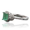 Image 4 : 14KT White Gold 1.21ct Emerald & Diamond Ring