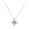 Image 3 : 14KT Two-Tone Gold 1.48ctw Diamond Pendant With Chain