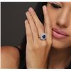 Image 5 : 14KT White Gold 3.23ct Sapphire and Diamond Ring