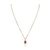 Image 3 : 14KT Rose Gold 1.37ct Ruby and Diamond Pendant With Chain