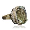 Image 2 : 14KT Yellow Gold 16.00ct Green Quartz and Diamond Ring