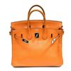 Image 5 : Authentic Vintage Hermes 25cm Birkin Bag in Orange Ardenne Leather with Palladium Hardware