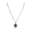 Image 1 : 14KT White Gold 7.97ct Tanzanite and Diamond Pendant With Chain