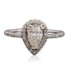 Image 1 : 14KT White Gold 0.96ctw Diamond Ring