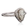 Image 2 : 14KT White Gold 0.96ctw Diamond Ring