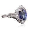 Image 2 : 18KT White Gold 3.60ct Tanzanite and Diamond Ring