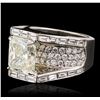 Image 2 : 18KT White Gold 11.07ctw Diamond Ring
