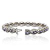 Image 6 : 14KT Two-Tone Gold 9.00ctw Tanzanite and Diamond Bracelet