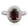 Image 3 : 14KT White Gold 2.13ct Rubellite and Diamond Ring