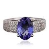 Image 1 : 14KT White Gold 2.70ct Tanzanite and Diamond Ring