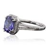 Image 4 : 14KT White Gold 3.02ct Tanzanite and Diamond Ring