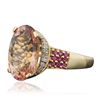 Image 4 : 14KT Yellow Gold 8.24ct Morganite, Pink Sapphire and Diamond Ring