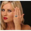 Image 1 : 14KT White Gold 2.23ct Emerald and Diamond Ring