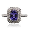 Image 3 : 14KT White Gold 1.41ct Tanzanite and Diamond Ring